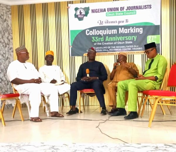 Osun at 33: NUJ Chairman, Ajadosu Calls for Urgent Industrialization, Energy Reform