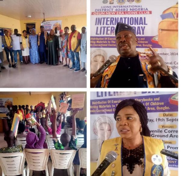 Osun New Era Lions Club Donates Educational Materials to Orphanage, Correctional Centre